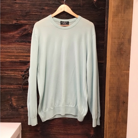 Brooks Brothers Mens Crewneck Sweater Size XL Lightweight 100% Scottish Cashmere - Picture 6 of 16